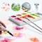ARTIFY 9 PCS Floral Watercolor Brushes for Beginners & Pros | Artist Paint Brushes for Watercolor, Gouache & Acrylic | Round, Flat, Dagger, Cat’s Tongue, Detail Bruhes & Squirrel Hair Quill Brush